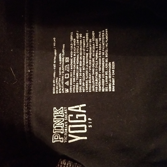 Pink Victoria's Secret Yoga Pants, Black W Gray White lower section Size S/P - Picture 2 of 4